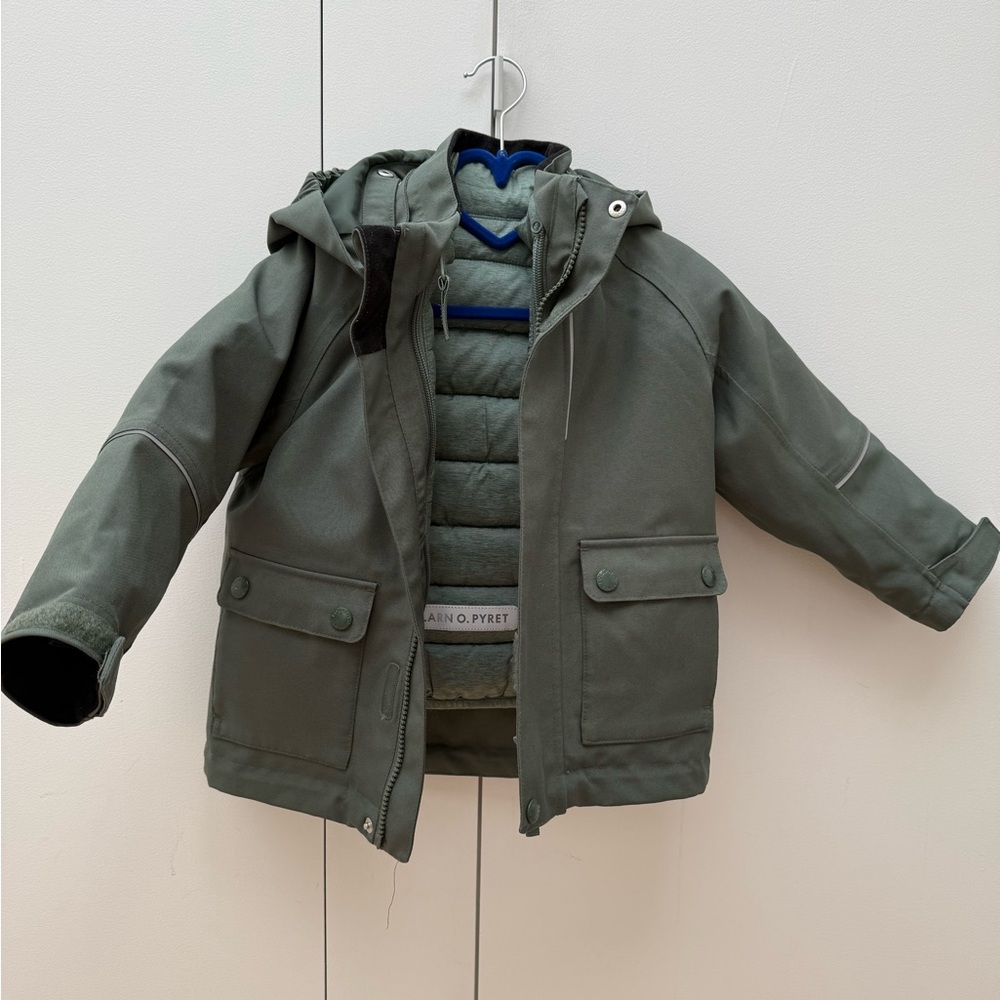 Polarn O. Pyret Green 3-in-1 Waterprrof Jacket
